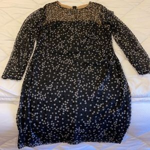 Lauren by Ralph Lauren sequin flower dress 14 mesh